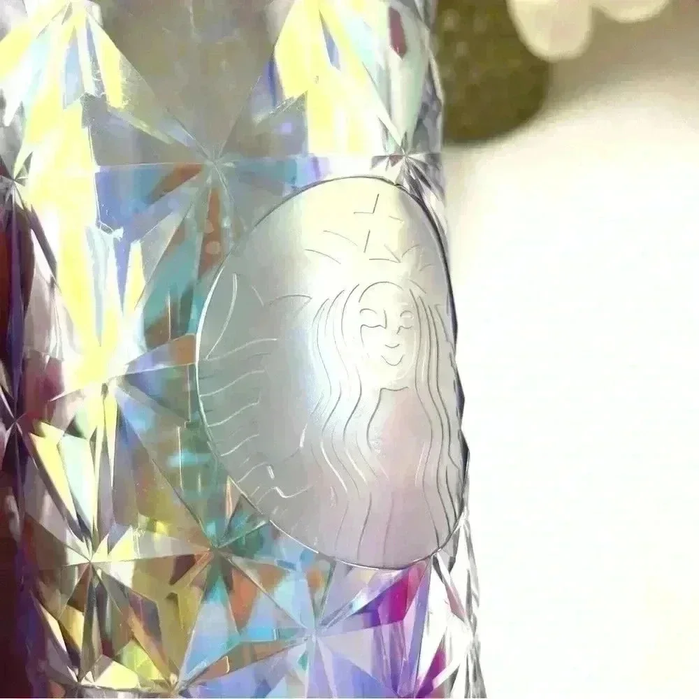 NWT Starbuck Iridescent Ice Crystal “Frozen”Holiday 2023 Tumbler Limited Edition